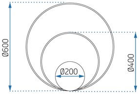 Toolight - LED stropné svietidlo + diaľkové ovládanie APP803-C, zlatá, OSW-09752