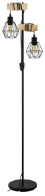 Stojacia lampa v čiernej a prírodnej farbe (výška 166,5 cm) TOWNSHEND 5 – EGLO