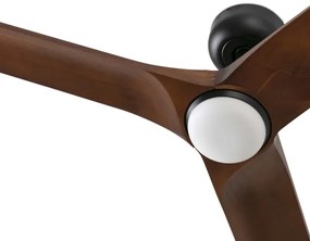 FARO 33806WT-1TW - LED stmievateľný ventilátor HEYWOOD S 10W/230V drevo/čierny p