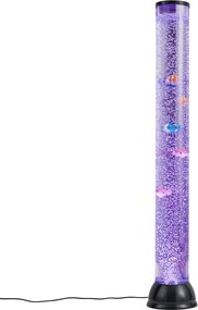 Bublinková trubica čierna 90 cm vrátane LED RGB - Zoop