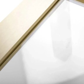 Rea Rapid Slide, 3-stenný sprchovací kút s posuvnými dverami 110(dvere) x 100(stena) x 195 cm, 6mm číre sklo, zlatý matný profil, KPL-04712