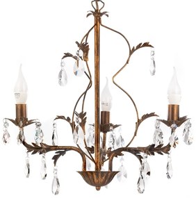 ONLI - Luster na reťazi TERESA 3xE14/6W/230V bronzová