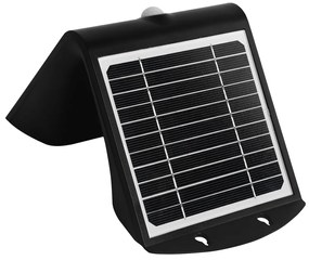 Exteriérové solárne nástenné LED svietidlo Butterfly, 1x LED 3,2w, čierna, pohybový senzor