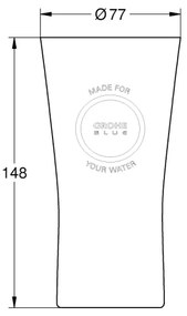 GROHE 40437000 - SADA 6x pohárov BLUE 250 ml krištáľ/číre