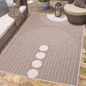 Dekorstudio Obojstranný koberec na terasu DuoRug 5739 - béžový Rozmer koberca: 80x150cm