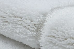 Kúpeľňový koberček SUPREME LINES línie, biely kruh