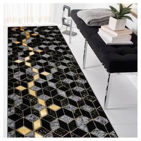 Kusový koberec Jón čierny 2 atyp 70x200cm