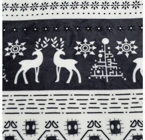 Mikroplyšové obliečky WINTER DEER sivé Rozmer obliečky: 2 ks 70 x 90 cm | 200 x 220 cm