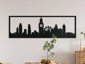 drevko Obraz Londýn panoráma Rozmer obrazu: 29,5 x 89 cm, Farba dekorácie: Čierna