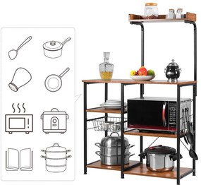 Policový stojan s košom