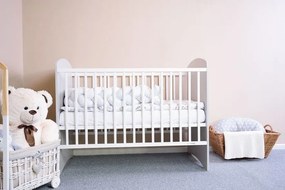 NEW BABY Detská postieľka New Baby LEO bielo-sivá