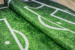 Detský koberec protišmykový BAMBINO 58690 futbalové ihrisko, zelený