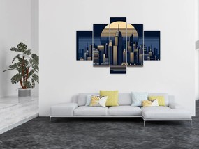 Obraz – Geometrické mesto (150x105 cm)