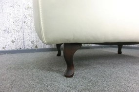 (3441) MENEA kožená stolička krémová