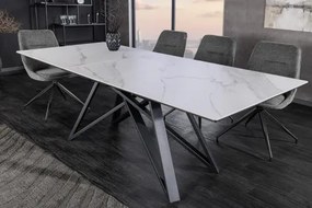 Rozkladací jedálenský stôl Atlas 46497 160/200x90cm Ceramik white marble  - Komfort-nábytok