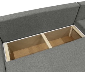 Univerzálna rozkladacia rohová sedacia súprava do U s úložným priestorom ALMEIDA antracit