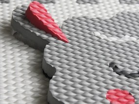 Penová podlaha na zem do detskej izby 16 dielov HNEDO-SIVÁ