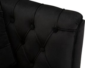 Čierna zamatová pohovka 130 cm Budapest – Mauro Ferretti