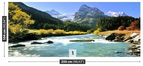 Fototapeta Vliesová Švajčiarske alpy 208x146 cm