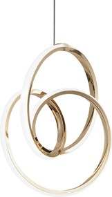 Toolight Toolight, LED závesné svietidlo 25x30cm, 24W, 4000K, G076-1CP, zlatá lesklá, OSW-08650