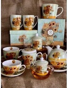 Porcelánový hrnček Van Gogh Slnečnice s infuzérom 430 ml viacfarebný
