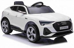 RAMIZ Elektrické autíčko - Audi E-Tron Sportback - biele - motor 4x25W - batéria 12V/7Ah -2024