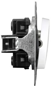 Elhard Okrúhly vypínač Rondo č.1 s okrúhlym rámčekom, biely - kompletný RD5001W