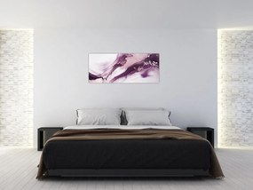 Obraz - Purple fluid art (120x50 cm)