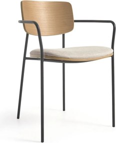 Jedálenská stolička v čierno-prírodnej farbe Maureen – Kave Home