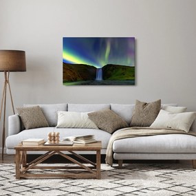 Obraz - Polárna žiara na Islande (90x60 cm)