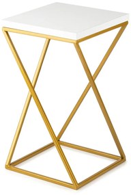 STOJAN NA KVETINÁČ LOFT7 40X24X24 CM ZLATÁ/BIELA