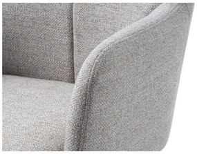 Svetlosivé otočné relaxačné kreslo Manning – Unique Furniture