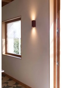 FARO 40568 - Nástenné svietidlo SOLE 2xGU10/8W/230V tehlová vrúbkovaná hranatý