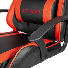 Herná stolička VARR Zolder čierna/červená