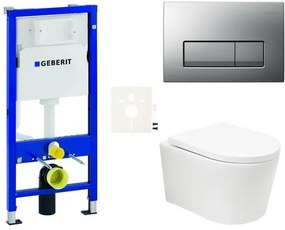 Závesný wc set SAT BREVIS do ľahkých stien / predstenová vírové splachování SIKOGESBRTORD50