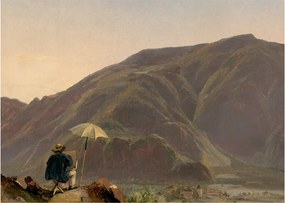 Obraz - Jules Coignet, View of Bozen with a Painter, reprodukcia (70x50 cm)