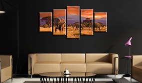 Artgeist Obraz - Africa: Elephants Veľkosť: 100x50, Verzia: Premium Print