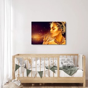 Obraz - Zlatý makeup (90x60 cm)