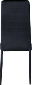 Jedálenská stolička Mayfair - zamat - Čierna