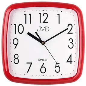 Tiché nástenné hodiny JVD HP615.14 – Červené (25 cm)
