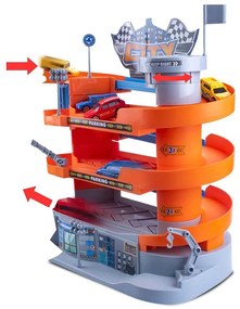 Štvorposchodový parkovací domček s výťahom a 6 vozidlami