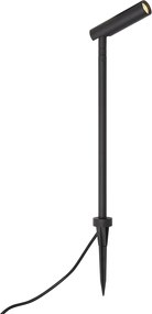 Moderné záhradné bodové svietidlo 12V čierne 10cm vr. LED IP65 - Voltaire Lino