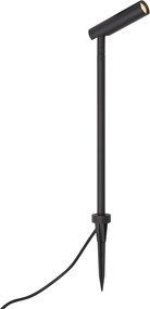 Moderný záhradný bodový reflektor 12V čierny 10cm Vrátane LED IP65 - Voltaire Lino
