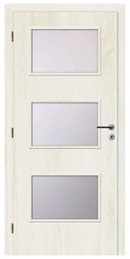 Solodoor Interiérové dvere Etta 6, 70 L, 750 × 1 985 mm, fólia, ľavé, Andorra white, presklené