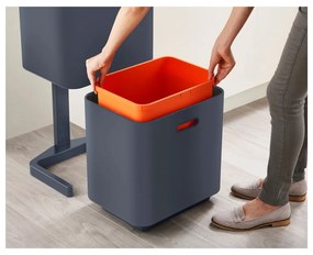 Grafitovosivý kôš na triedený odpad Joseph Joseph Totem Max, 60 l