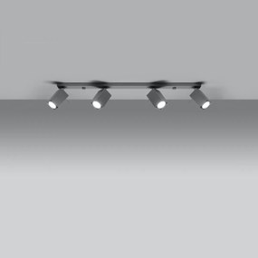 Bodové svietidlo Merida, 4x sivé kovové tienidlo, (možnosť polohovania)
