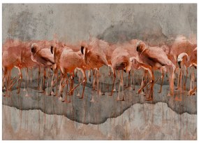 Artgeist Fototapeta - Flamingo Lake Veľkosť: 147x105, Verzia: Samolepiaca