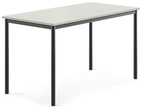 Stôl SONITUS, 1400x700x760 mm, HPL - šedá, antracit