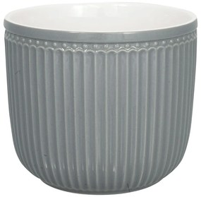Sivý keramický kvetináč Green Gate Alice, ø 16 cm