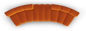 Zaoblená päťmiestna pohovka pauline 367 cm velvet oranžová MUZZA